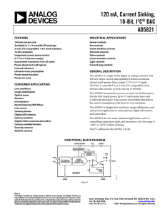 120 mA, Current Sinking, 10-Bit, I C DAC