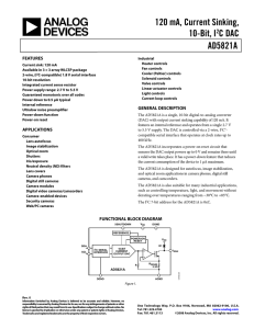 120 mA, Current Sinking, 10-Bit, I C DAC AD5821A