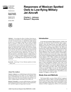 Responses of Mexican Spotted Owls to Low-flying Military Jet Aircraft