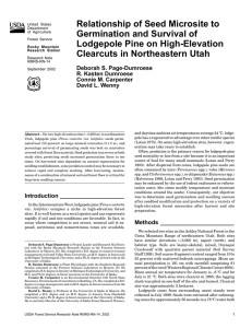 Relationship of Seed Microsite to Germination and Survival of