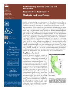 Markets and Log Prices Fuels Planning: Science Synthesis and Integration