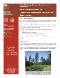 Landscape Preference in Forested Ecosystems Fuels Planning: Science Synthesis and Integration