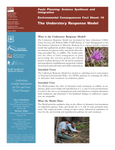 The Understory Response Model Fuels Planning: Science Synthesis and Integration