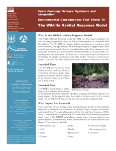 The Wildlife Habitat Response Model Fuels Planning: Science Synthesis and Integration