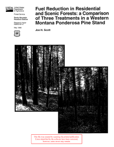 Fuel Reduction in Residential and Scenic Forests: a Comparison