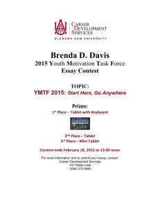 Brenda D. Davis 2015 Y Essay Contest