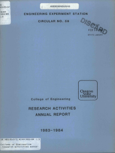 Ste. 1983-1984 RESEARCH ACTIVITIES ANNUAL REPORT