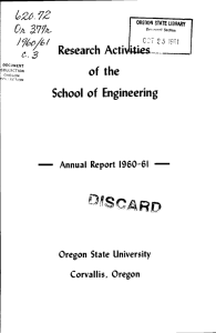 Research Acti is-- ?2 Annual Report 196061 Corvallis, Oregon