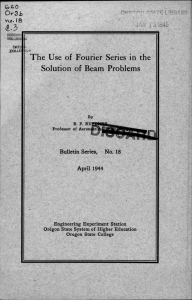 The Use of Fourier Series in the Solution of Beam Problems