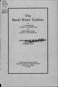 fl The Banki Water Turbine ,