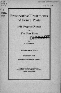 Preservative Treatments of Fence Posts OrD 'a.3