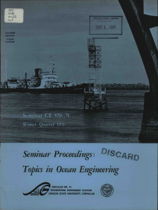 0 C4 Topics in Ocean Engineering Seminar Proceedings: