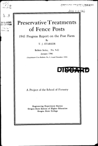 Preservative Treatments of Fence Posts 1945 Progress Report on the Post Farm L.3