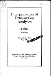 co c9rb Exhaust Gas Analyses