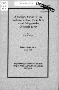 0 A Sanitary Survey of the Willamette River From Sell-