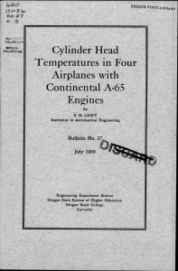 Temperatures in Four Airplanes with Cylinder Head Continental A-65
