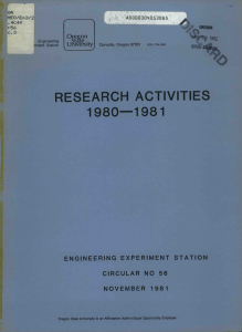 A RESEARCH ACTIVITIES 1980 1981