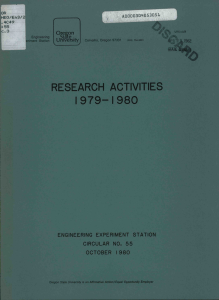 1979-1980 RESEARCH ACTIVITIES OCTOBER 1980 CIRCULAR NO. 55