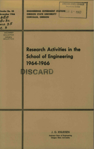Research Activities in the School of Engineering 1964-1966 35