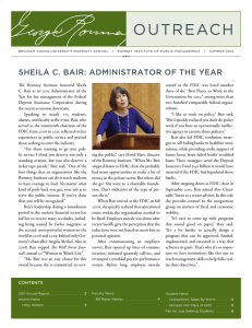 sheila c. Bair: administrator of the year