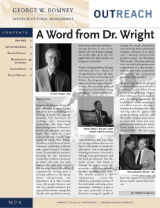 A Word from Dr. Wright