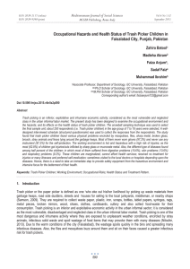 Occupational Hazards and Health Status of Trash Picker Children in