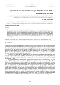 Approach of The Early Sufis From 10th Century to 12th... Mediterranean Journal of Social Sciences Muhammad Tanveer Jamal Chishti MCSER Publishing, Rome-Italy
