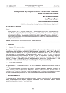 Investigation into Psychological and Social Characteristics of Readiness of