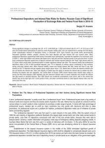 Professional Depositors and Interest Rate Risks for Banks: Russian Case... Fluctuation of Exchange Rate and Federal Fund Rate in 2014-15