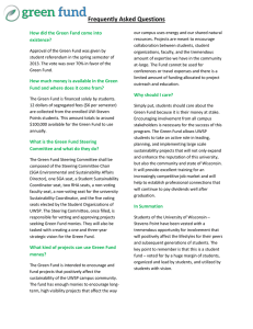 Frequently Asked Questions How did the Green Fund come into existence?