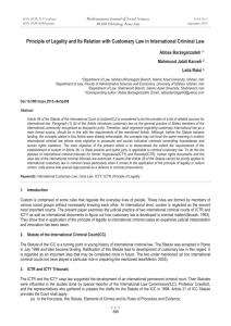 Principle of Legality and Its Relation with Customary Law in... Mediterranean Journal of Social Sciences  Abbas Barzegarzadeh