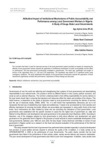 Attitudinal Impact of Institutional Mechanisms of Public Accountability and