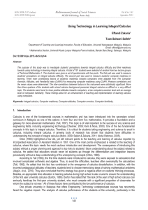 Using Technology in Learning Integral Calculus Mediterranean Journal of Social Sciences