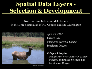 Spatial Data Layers - Selection &amp; Development