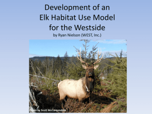 Development of an Elk Habitat Use Model for the Westside