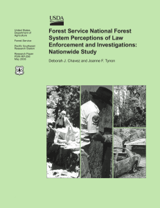 Forest Service National Forest System Perceptions of Law Enforcement and Investigations: Nationwide Study