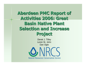 Aberdeen PMC Report of Activities 2006: Great Basin Native Plant Selection and Increase
