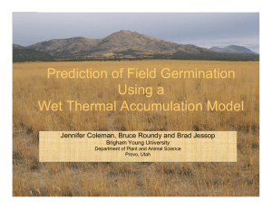 Prediction of Field Germination Using a Wet Thermal Accumulation Model