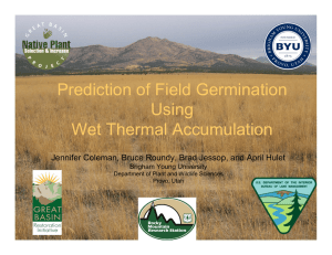 Prediction of Field Germination Using Wet Thermal Accumulation