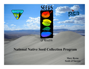 National Native Seed Collection Program Mary Byrne Seeds of Success