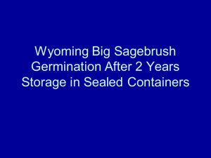 Wyoming Big Sagebrush Germination After 2 Years Storage in Sealed Containers