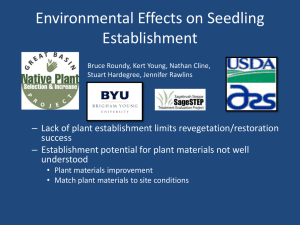 Environmental Effects on Seedling Establishment