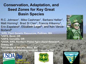 Conservation, Adaptation, and Seed Zones for Key Great Basin Species