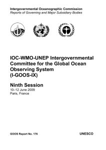 IOC-WMO-UNEP Intergovernmental Committee for the Global Ocean Observing System (I-GOOS-IX)