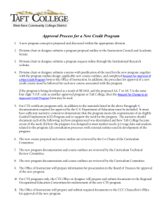 Approval Process for a New Credit Program