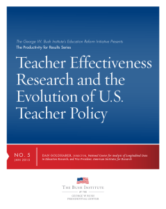 Teacher effectiveness research and the evolution of U.S. Teacher Policy