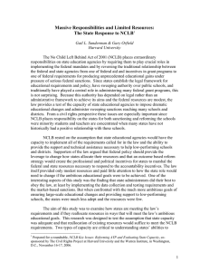 Massive Responsibilities and Limited Resources: The State Response to NCLB