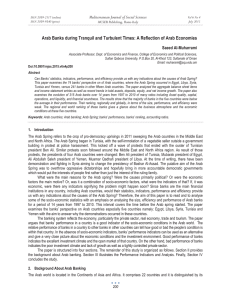 Arab Banks during Tranquil and Turbulent Times: A Reflection of... Mediterranean Journal of Social Sciences Saeed Al-Muharrami MCSER Publishing, Rome-Italy