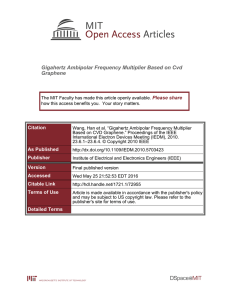 Gigahertz Ambipolar Frequency Multiplier Based on Cvd Graphene Please share