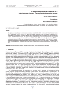 An Integrative Environmental Framework for a